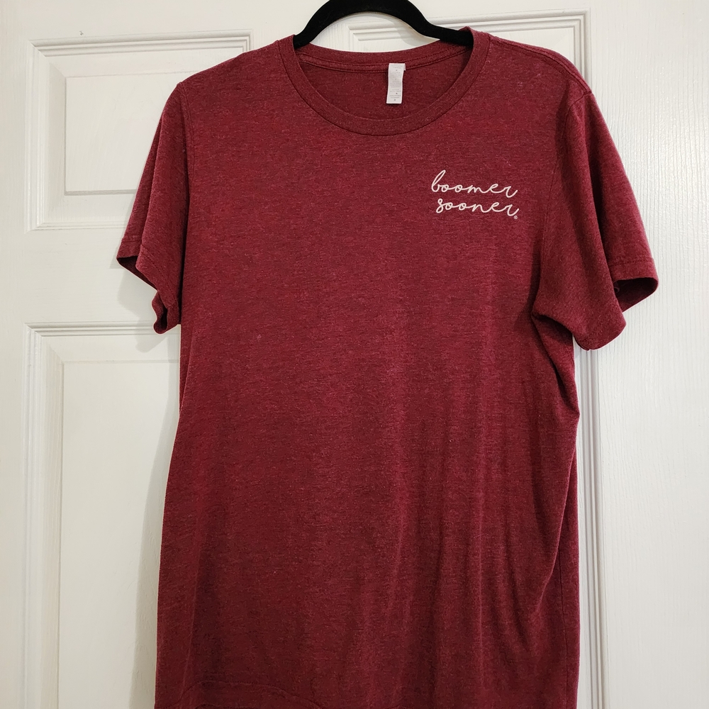Women's Red Boomer Sooner Short Sleeve Tee Size M!!!